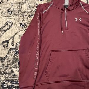 Under Armour Cold gear 1/4 zip Hoodie. Size small, color Burgundy